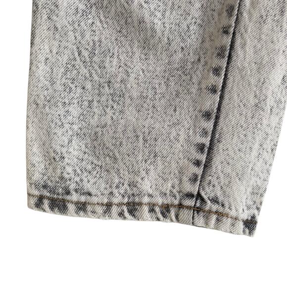 Vintage 80s Gitano Black Acid Washed Straight Leg Grunger Denim Jeans Size 38x30 - Picture 9 of 16